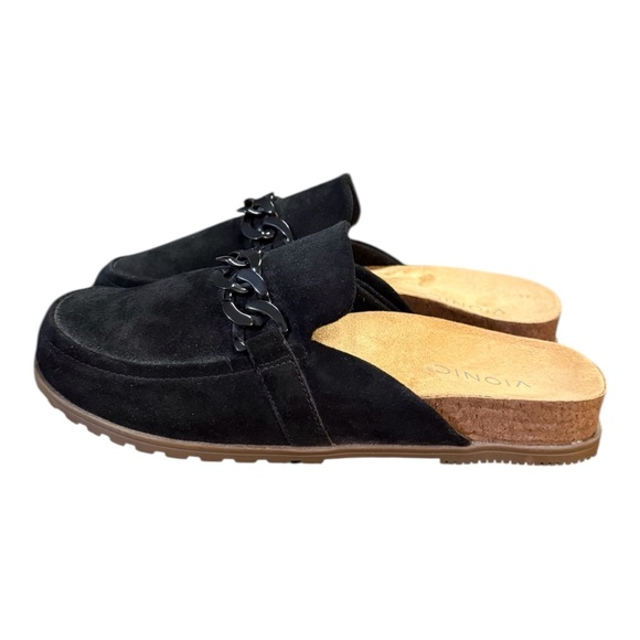 Vionic Georgie Chain Detail Mules Black Suede Women’s Size 8.5 - Picture 3 of 8